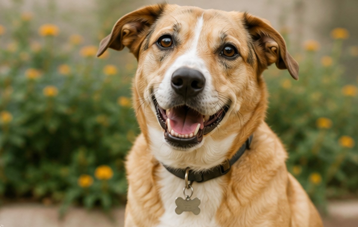 Happy rescue dog